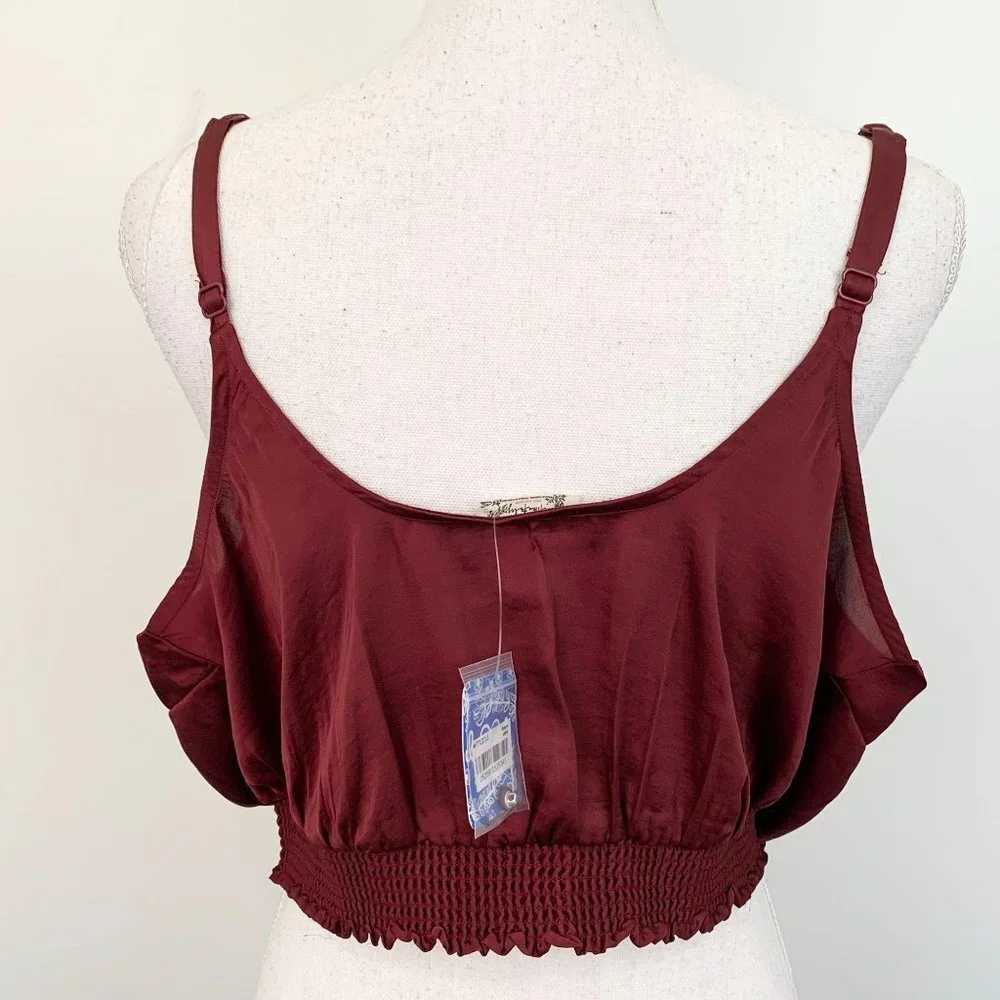 NWT Free People You Honey Pomegranate Tank Top L